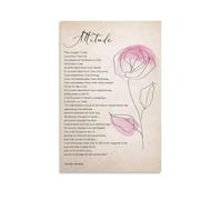 SSOPTMCB Attitude by Charles Swindoll Poem Poster Inspirational Quote Wall-Art for Home Office Study Christian Gift Idea(Framed,16x24inch(40x60cm))