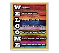 SSOPTMCB Back to School Classroom Poster Welcome To My Classroom Educational Fun Colorful for Elementary Middle School(Framed,16x24inch(40x60cm))