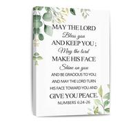 SSOPTMCB Bible Verse Poster Numbers 6:24-26 May The Lord Bless You And Keep You Christian Wall-Art Blessing Quote Inspirational Religious Decor(Framed,08x12inch(20x30cm))