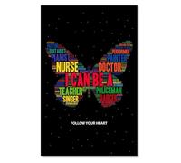 SSOPTMCB Career Options Motivation Posters for Classroom - Inspirational Decor for Middle School Elementary Bulletin Board(Framed,08x12inch(20x30cm))