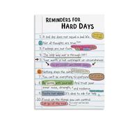 SSOPTMCB Comforting Words Wall-Art Canvas Print Reminders for Hard Days Poster Uplifting Home Decor Inspirational Gift for Her Him Bedroom Office(Unframed,08x12inch(20x30cm))