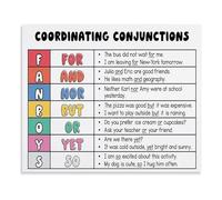 SSOPTMCB Coordinating Conjunctions Chart Poster - Educational Wall-Art for English Classroom, Homeschool, Study Decor(Unframed,12x18inch(30x45cm))