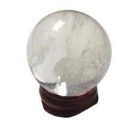 SSOPTMCB Crystal Ball Ornaments raw Stone Polished Various Materials Living Room Office Home Relocation,Clear Quartz Gemstone Stone