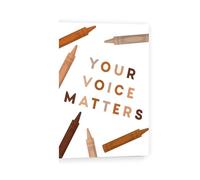 SSOPTMCB Diversity Poster for Classroom - Your Voice Matters Inspirational Canvas Wall-Art, Inclusive Educational Decor for School, Office or Bedroom (Framed,12x18inch(30x45cm))