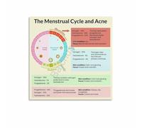 SSOPTMCB Feminine Cycle Chart Abstract Art Print Moon Phase Inspired Poster Wall Decor for Womens Bedroom Living Room(Framed,12X18inch(30X45cm))