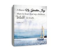 SSOPTMCB I Have No Greater Joy 3 John 1 4 Bible Verse Canvas Wall-Art Christian Home Decor for Bedroom Living Room(Unframed,16x24inch(40x60cm))