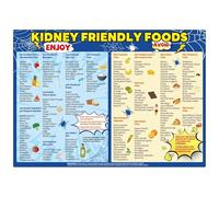 SSOPTMCB Kidney Friendly Food List Chart - Renal Diet Grocery Guide & Low Potassium Foods for CKD Patients Kitchen Pantry Decor(Unframed,16x24inch(40x60cm))