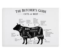 SSOPTMCB Kitchen Educational Poster: The Ultimate Beef Cuts Chart - Butcher's Reference Guide for Home Chefs | Culinary Wall-Art for Dining Room, Food Truck(Unframed,08x12inch(20x30cm))