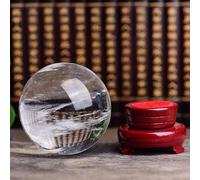 SSOPTMCB Melting White Crystal Ball Ornaments Rotating Base,130mm Gemstone Stone