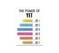 SSOPTMCB Mental Health Poster, Encouraging “You Can Learn” Wall Decor, Playroom or Classroom Art for Building Confidence & Resilience(Unframed,16x24inch(40x60cm))