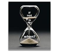 SSOPTMCB Motivational Quote Wall-Art: If Not Now When - Print, Poster or Canvas for Office, Cubicle, Bedroom Decor(Unframed,16x24inch(40x60cm))