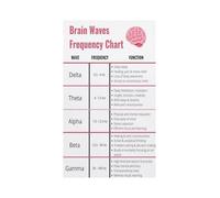 SSOPTMCB Neuroscience Educational Poster, Brainwave Frequencies Chart Gamma Beta Alpha Theta Delta, Wall-Art for Students, Teachers, Therapists(Unframed,12x18inch(30x45cm))