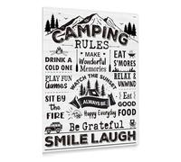 SSOPTMCB On Lake Time Canvas Wall-Art, Rustic Lake House Decor for Cabin, Cottage, Waterfront Home & Camping Enthusiast(Framed,08x12inch(20x30cm))