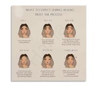 SSOPTMCB PMU Salon Poster Aftercare Tips for Permanent Eyebrow Makeup Canvas Wall-Art Print for Studio Decor(Framed,12x18inch(30x45cm))