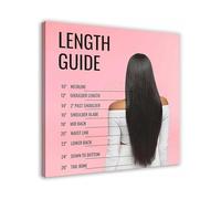SSOPTMCB Salon Decor Poster Hair Length Measurement Chart for Hairstylists Barbers Canvas Print Wall-Art Client Consultation Visual Aid (Unframed,16x24inch(40x60cm))