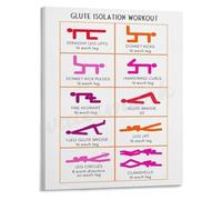 SSOPTMCB Strong Curves Workout Inspiration Poster Glute Focus Home Gym Wall-Art Canvas Print for Fitness Motivation Bedroom Decor(Unframed,08x12inch(20x30cm))