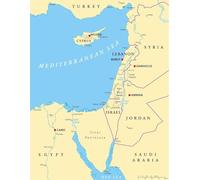 SSOPTMCB Study Guide Poster Israel Political Map with Diagram Collection Educational Reference Wall-Art for Office Library(Framed,08x12inch(20x30cm))
