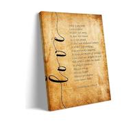 SSOPTMCB Vintage Bible Verses Wall-Art - Love Is Patient Love Is Kind 1 Corinthians 13 Decor(Unframed,12x18inch(30x45cm))