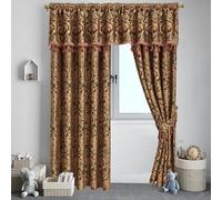 SSP Jacquard Pencil Pleat Curtains Fully Lined Georgia Pair Luxury Window Drapes for Bedroom Living Room Home Décor Easy Care