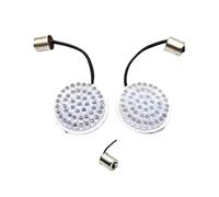 SSPYYM Turning Indicators Motorcycle Bullet Style Turn Signal Indicator 1156 1157 LED Inserts Panel Light Lamp Fit For Road King Softail Sportster