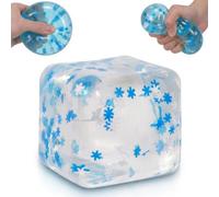 Ssqauvig Snowflake Ice Cube Squishy Toy, Big Size 7cm Stress Relief Fidget Toys for Adults, Sensory Squishy Toys for Anxiety Relief and Focus, Soft Slow Rise Squeeze Toy for Stress (Transparent)