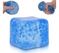 Ssqauvig Snowflake Ice Cube Squishy Toy, Big Size 7cm Stress Relief Fidget Toys for Adults, Sensory Squishy Toys for Anxiety Relief and Focus, Soft Slow Rise Squeeze Toy for Stress (Blue)