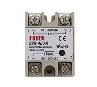 SSR-10AA SSR-25AA SSR-40AA 10A 25A 40A Solid State Relay Module 80-250V Input AC 24-380V Output(SSR-40AA)