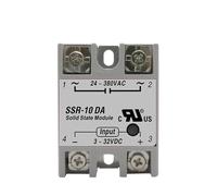 SSR-10DA SSR-25DA SSR-40DA SSR 10A 25A 40A Solid State Relay Module DC 3-32V Input AC 24-380V Output for PID Temperature Control(SSR-10A)