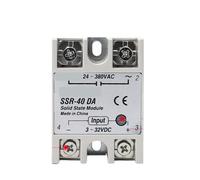 SSR-25DA/DD/AA 10A/25A/30A/40A/50A/60A/75/80A/90A/100A Single Phase Solid State Relays 24V Controlled 220V AC Terminal Blocks(DA,SSR-40A)