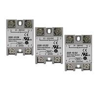 SSR-25DA SSR-40DA SSR 10A 25A 40A 60A 80A 100A Solid State Relay Module DC 3-32V Input AC 24-380V Output PID Temperature Control 1Pcs(SSR-40A)
