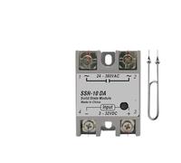 SSR-25DA SSR-40DA SSR-40AA SSR-40DD SSR 10A 25A 40A 60A DD DA AA Solid State Relay For PID Temperature Control 1Pcs(DD,Black with Case,25A)