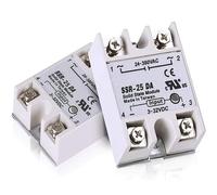 SSR-40DA/25DA/60DA solid-state relay 24V-380V 40A 250V DC controlled AC 2PCS (SSR-25DA)