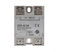 SSR40DA Solid State Relay Module 40A 24V to 380V AC with DC Control Input for Industrial Use (SSR-40DA)