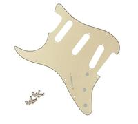 SSS 11 Hole Guitar Pickguard, 1 Pcs Guitar Pickguard, for Fender USA/Mexican Made Standard Stratocaster Modern Style, 3Ply Ivory
