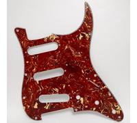 SSS 11 Hole Guitar Pickguard Cherry Tortoise for Stratocaster Electric Guitar Scratch Plate, Compatible with Fender/Squier Strat Electric guitars Replacement parts