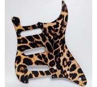 SSS 11 Hole Guitar Pickguard for Stratocaster Electric Guitar 2D Leopard Print Scratch Plate, Compatible with Fender/Squier Strat Electric guitars Replacement parts