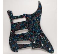 SSS 11 Hole Guitar Pickguard for Stratocaster Electric Guitar Abalone Shell Scratch Plate, Compatible with Fender/Squier Strat Electric guitars Replacement parts