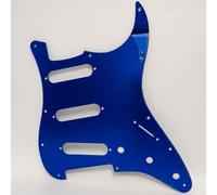 SSS 11 Hole Guitar Pickguard for Stratocaster Electric Guitar Blue Mirror Scratch Plate, Compatible with Fender/Squier Strat Electric guitars Replacement parts