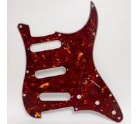 SSS 11 Hole Guitar Pickguard for Stratocaster Electric Guitar Brown Tortoise Scratch Plate, Compatible with Fender/Squier Strat Electric guitars Replacement parts