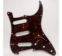 SSS 11 Hole Guitar Pickguard for Stratocaster Electric Guitar Dark Brown Tortoise Scratch Plate, Compatible with Fender/Squier Strat Electric guitars Replacement parts