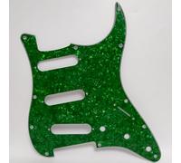 SSS 11 Hole Guitar Pickguard for Stratocaster Electric Guitar Green Pearl Scratch Plate, Compatible with Fender/Squier Strat Electric guitars Replacement parts