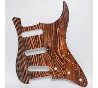 SSS 11 Hole Guitar Pickguard for Stratocaster Electric Guitar Natural Wood Scratch Plate, Compatible with Fender/Squier Strat Electric guitars Replacement parts