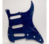 SSS 11 Hole Guitar Pickguard for Stratocaster Electric Guitar Pearl of Dark Blue Scratch Plate, Compatible with Fender/Squier Strat Electric guitars Replacement parts