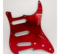 SSS 11 Hole Guitar Pickguard for Stratocaster Electric Guitar Red Mirror Scratch Plate, Compatible with Fender/Squier Strat Electric guitars Replacement parts