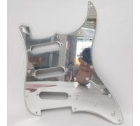 SSS 11 Hole Guitar Pickguard for Stratocaster Electric Guitar Silver Mirror Scratch Plate, Compatible with Fender/Squier Strat Electric guitars Replacement parts