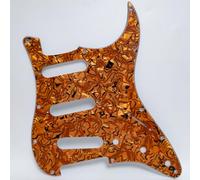 SSS 11 Hole Guitar Pickguard for Stratocaster Electric Guitar Tiger Skin Scratch Plate, Compatible with Fender/Squier Strat Electric guitars Replacement parts
