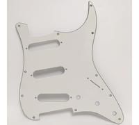 SSS 11 Hole Guitar Pickguard Vintage White for Stratocaster Electric Guitar Scratch Plate, Compatible with Fender/Squier Strat Electric guitars Replacement parts