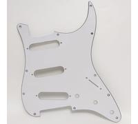 SSS 11 Hole Guitar Pickguard White for Stratocaster Electric Guitar Scratch Plate, Compatible with Fender/Squier Strat Electric guitars Replacement parts