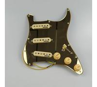 SSS Ainico 5 Single Coil Guitar Pickups 7-Way Fully Loaded Prewired Pickguard For St Guitar (Color : 019)