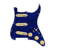 SSS Ainico 5 Single Coil Guitar Pickups 7-Way Fully Loaded Prewired Pickguard For St Guitar (Color : 02)
